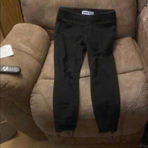 Old Navy Distressed Black Leggings Women Adult Size 6